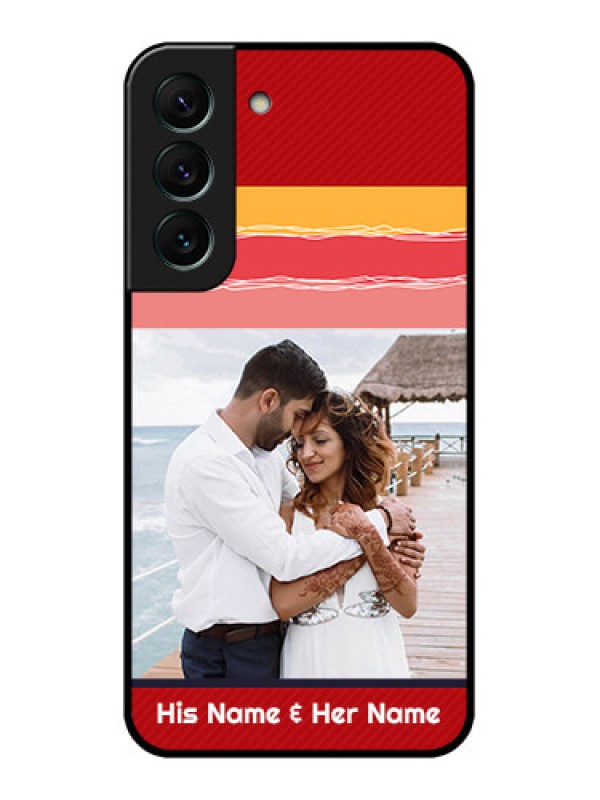 Custom Galaxy S22 5G Custom Glass Mobile Case - Colorful Case Design