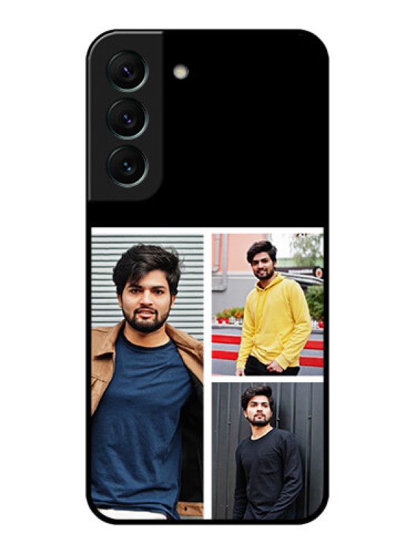 Custom Galaxy S22 5G Photo Printing on Glass Case - Upload Multiple Picture Design