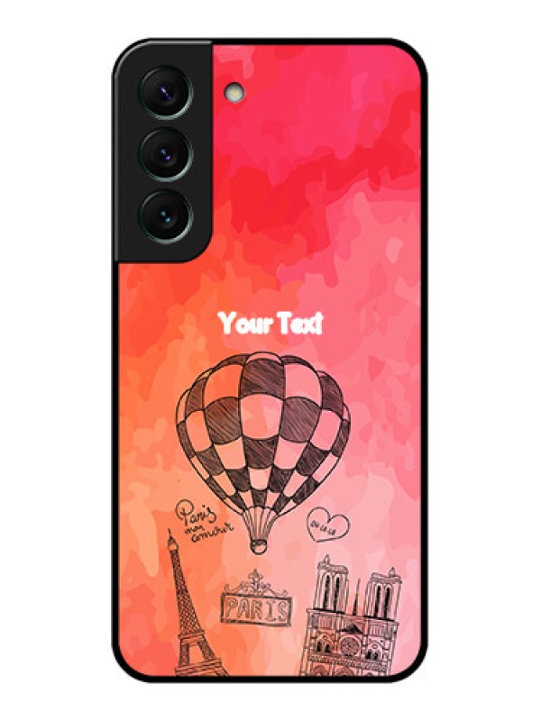 Custom Galaxy S22 5G Custom Glass Phone Case - Paris Theme Design