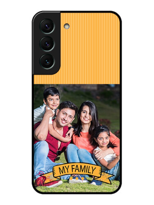 Custom Galaxy S22 5G Custom Glass Phone Case - My Family Design