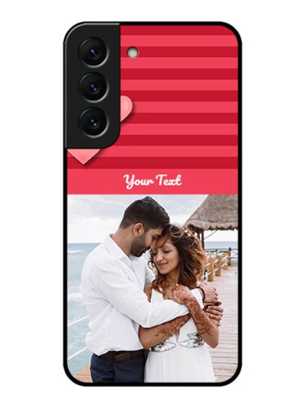 Custom Galaxy S22 5G Custom Glass Phone Case - Valentines Day Design