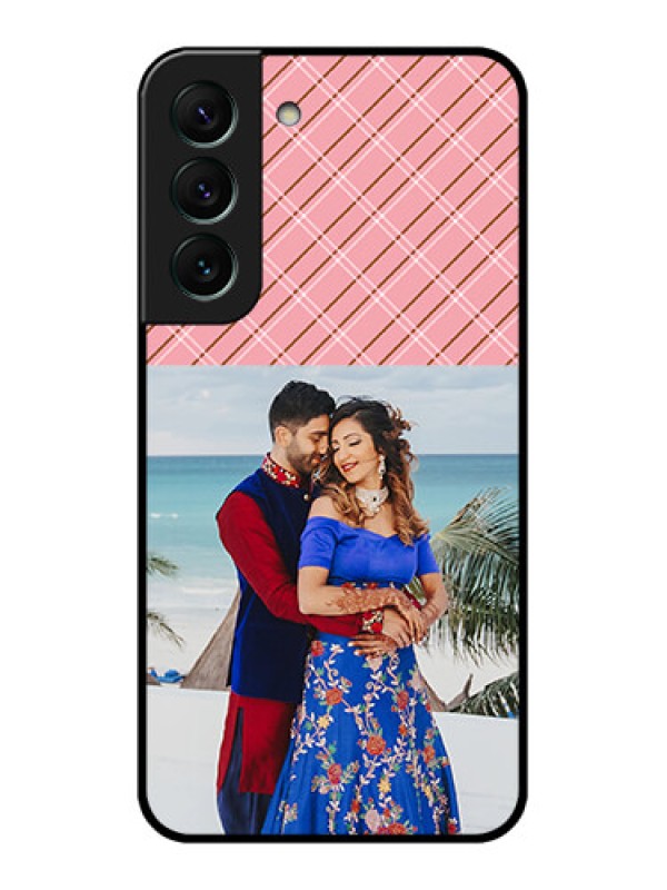 Custom Galaxy S22 5G Personalized Glass Phone Case - Together Forever Design