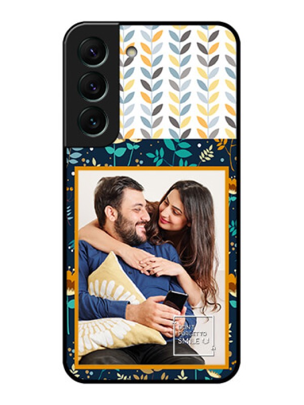 Custom Galaxy S22 5G Custom Glass Mobile Case - Pattern Design