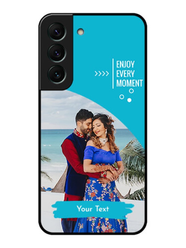Custom Galaxy S22 5G Custom Glass Mobile Case - Happy Moment Design