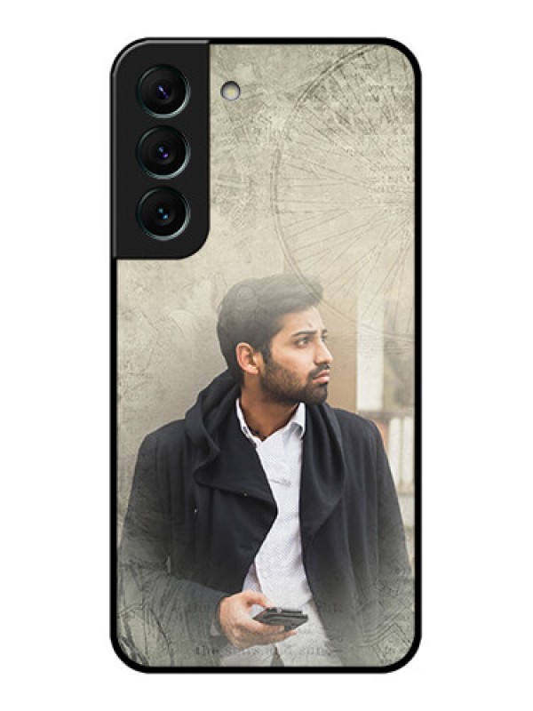 Custom Galaxy S22 5G Custom Glass Phone Case - with vintage design