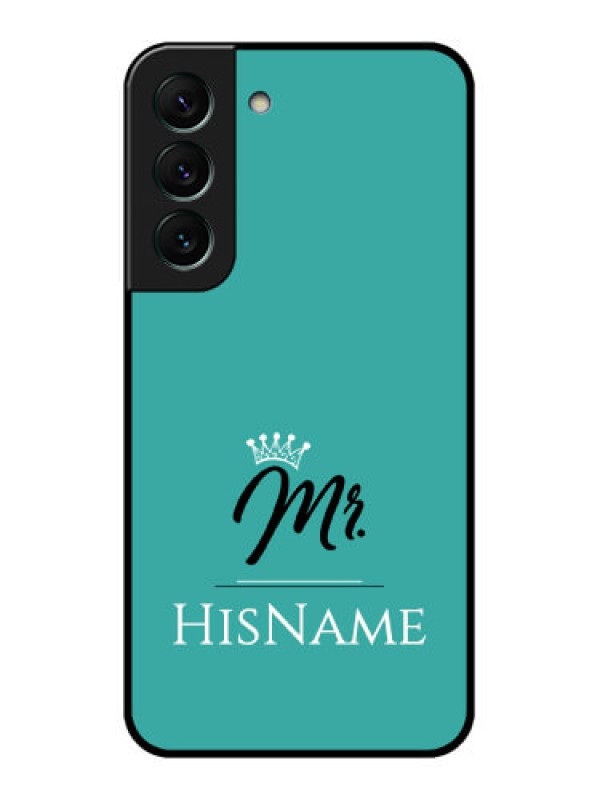 Custom Galaxy S22 5G Custom Glass Phone Case Mr with Name