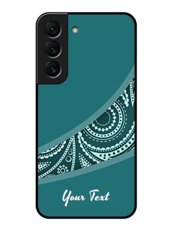 Custom Galaxy S22 5G Photo Printing on Glass Case - semi visible floral Design