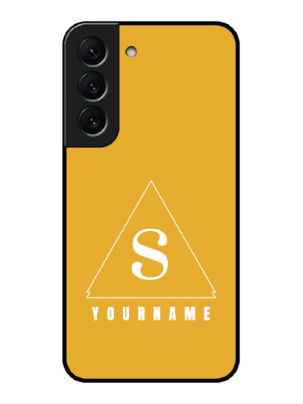 Custom Galaxy S22 5G Personalized Glass Phone Case - simple triangle Design