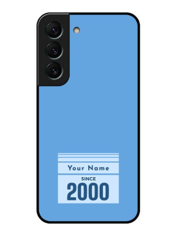 Custom Galaxy S22 5G Custom Glass Mobile Case - Custom Year of birth Design