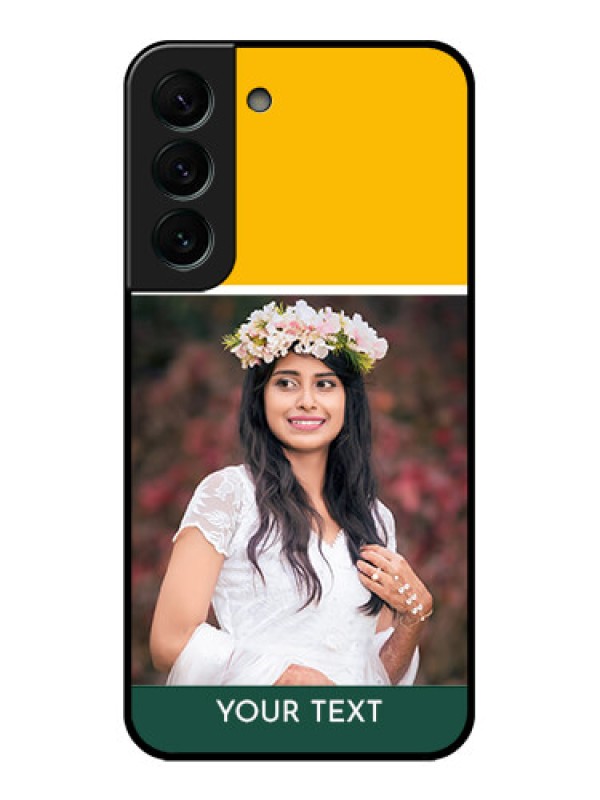 Custom Galaxy S22 Plus 5G Photo Printing on Glass Case - Love You Design