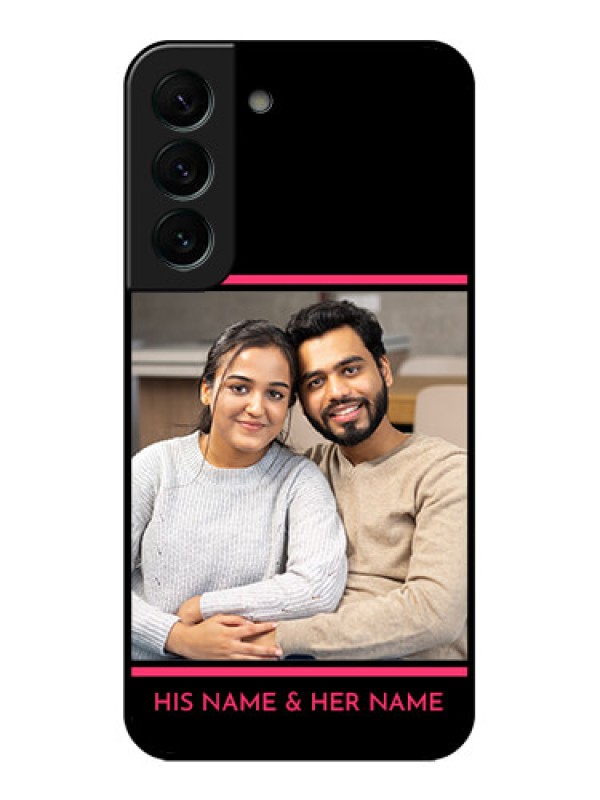 Custom Galaxy S22 Plus 5G Custom Glass Mobile Case - with Add Text Design