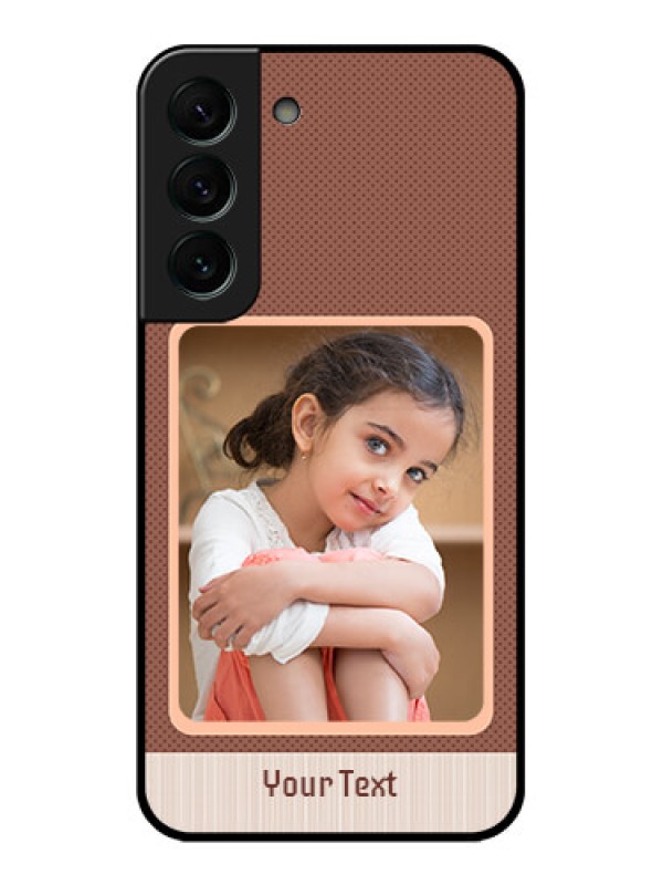 Custom Galaxy S22 Plus 5G Custom Glass Phone Case - Simple Pic Upload Design