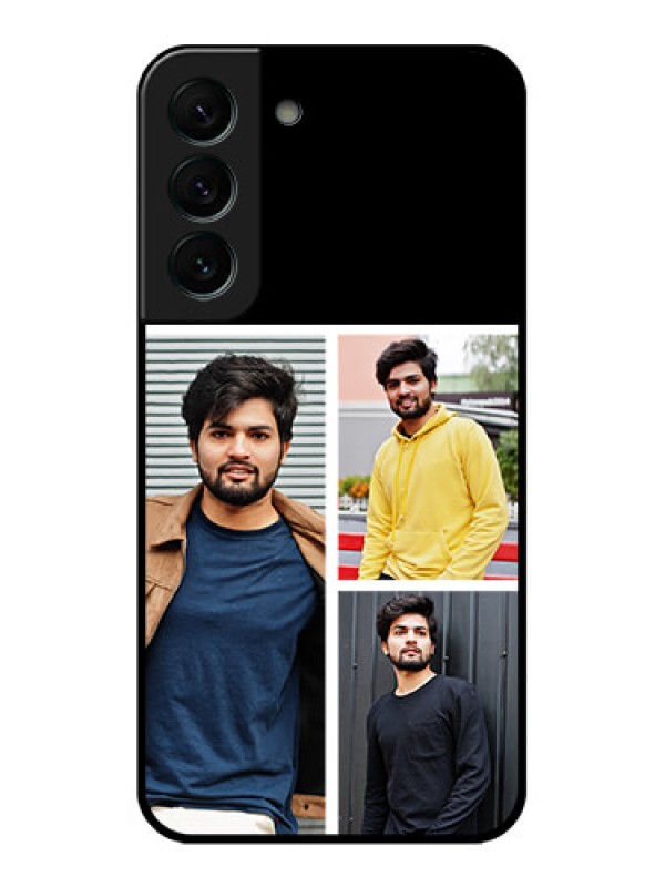 Custom Galaxy S22 Plus 5G Photo Printing on Glass Case - Upload Multiple Picture Design