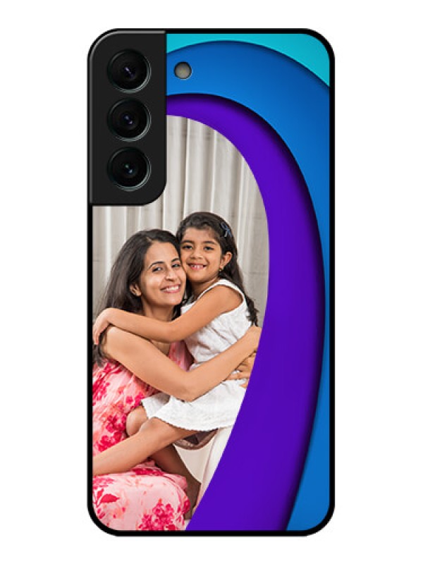 Custom Galaxy S22 Plus 5G Photo Printing on Glass Case - Simple Pattern Design