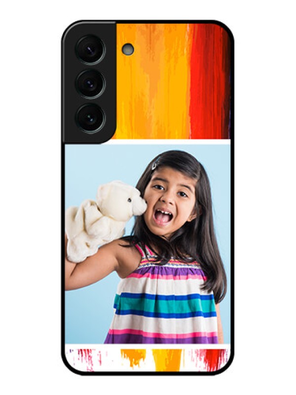 Custom Galaxy S22 Plus 5G Personalized Glass Phone Case - Multi Color Design