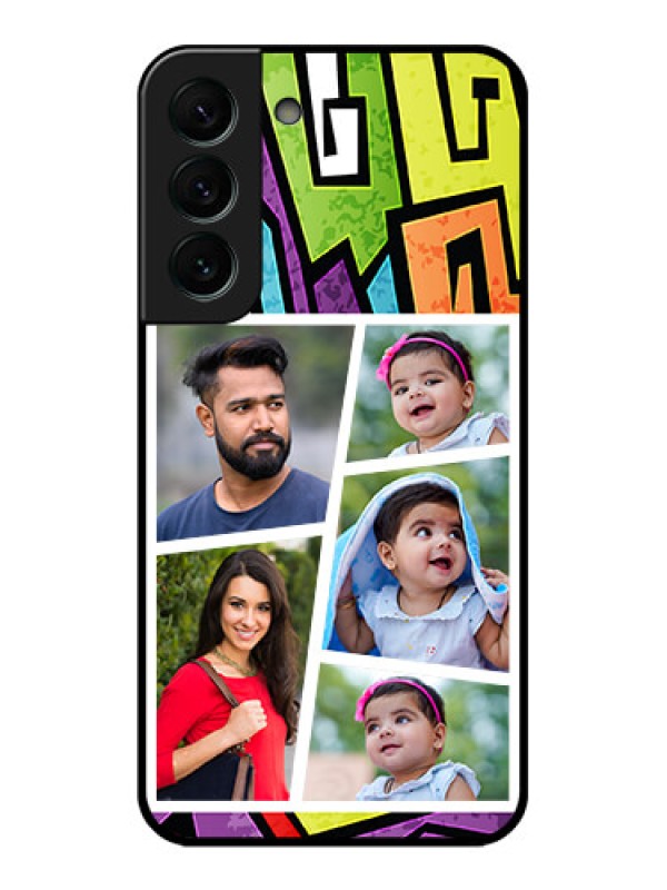 Custom Galaxy S22 Plus 5G Custom Glass Phone Case - Graffiti pattern Design