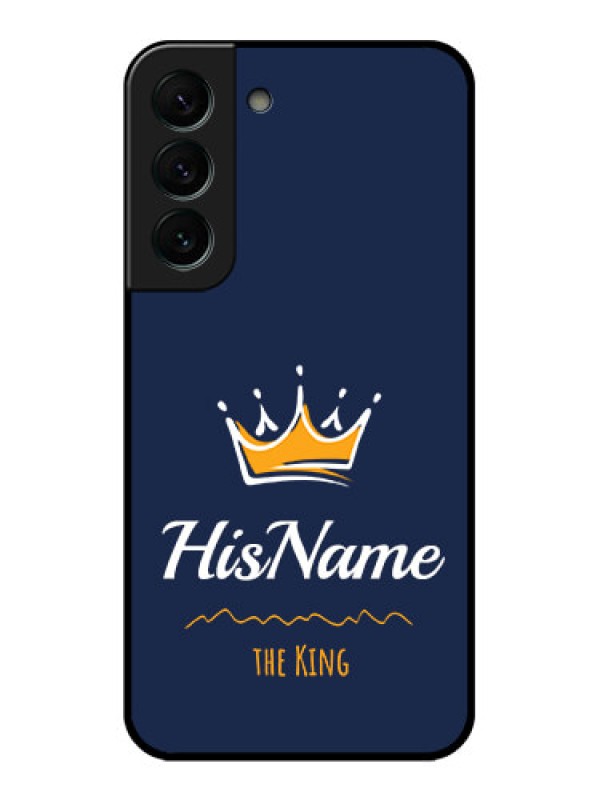 Custom Galaxy S22 Plus 5G Glass Phone Case King with Name