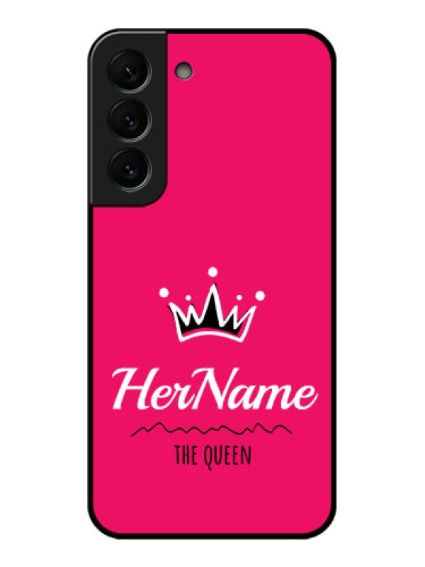 Custom Galaxy S22 Plus 5G Glass Phone Case Queen with Name