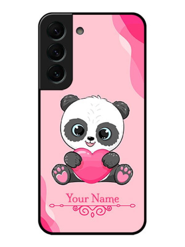 Custom Galaxy S22 Plus 5G Custom Glass Mobile Case - Cute Panda Design