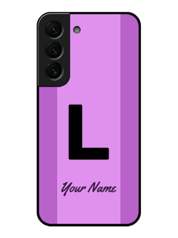 Custom Galaxy S22 Plus 5G Custom Glass Phone Case - Tricolor custom text Design