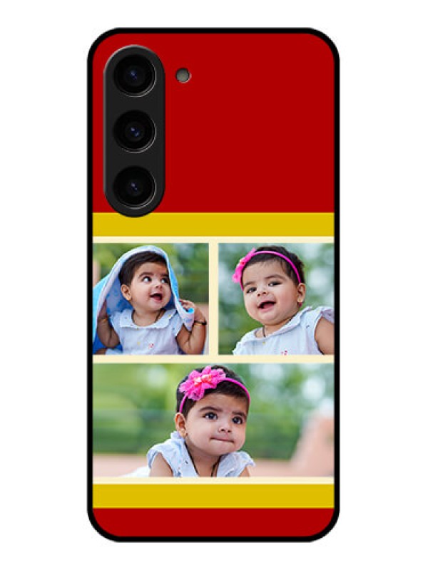 Custom Galaxy S23 5G Custom Glass Mobile Case - Multiple Pic Upload Design