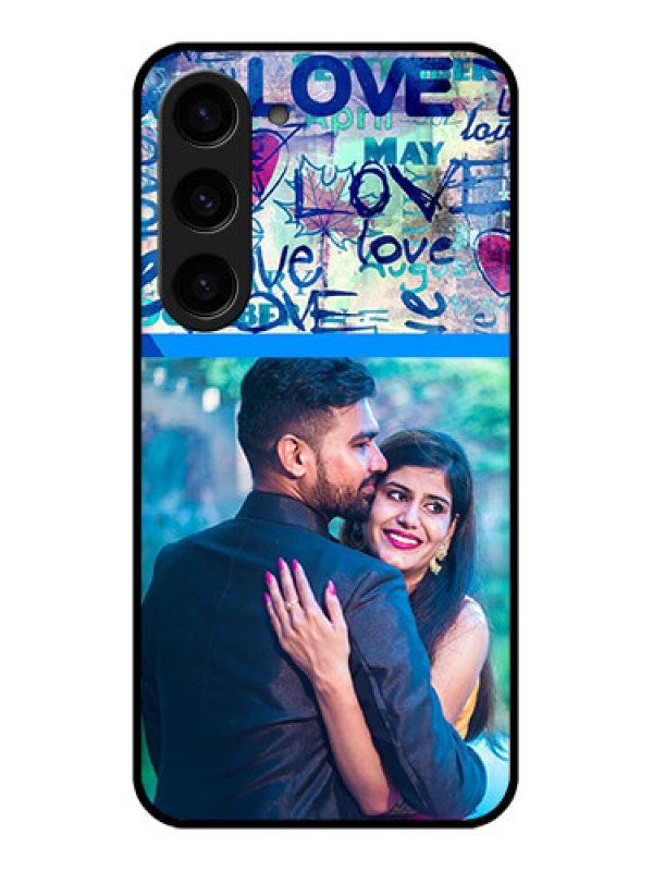 Custom Galaxy S23 5G Custom Glass Mobile Case - Colorful Love Design