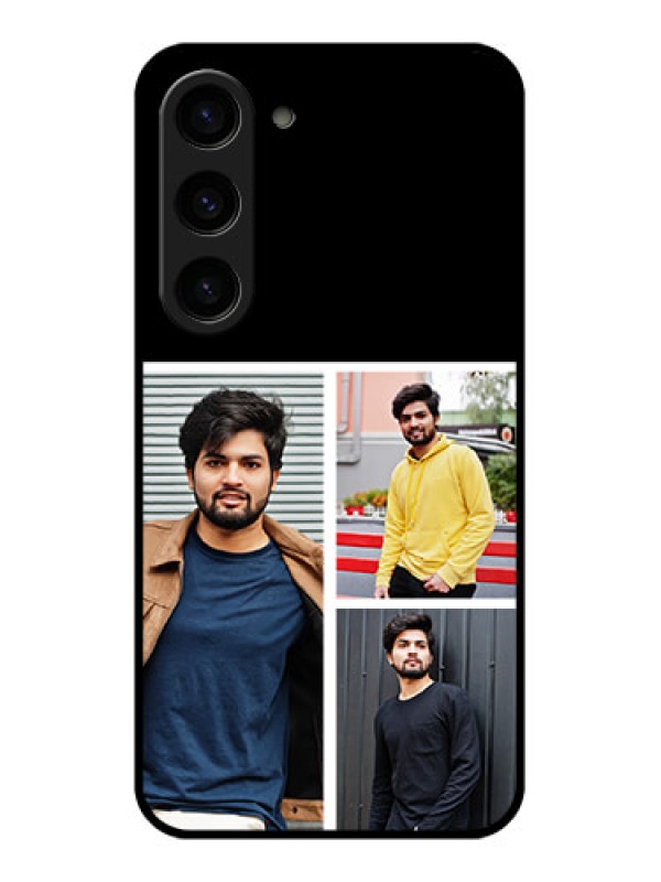 Custom Galaxy S23 5G Photo Printing on Glass Case - Upload Multiple Picture Design