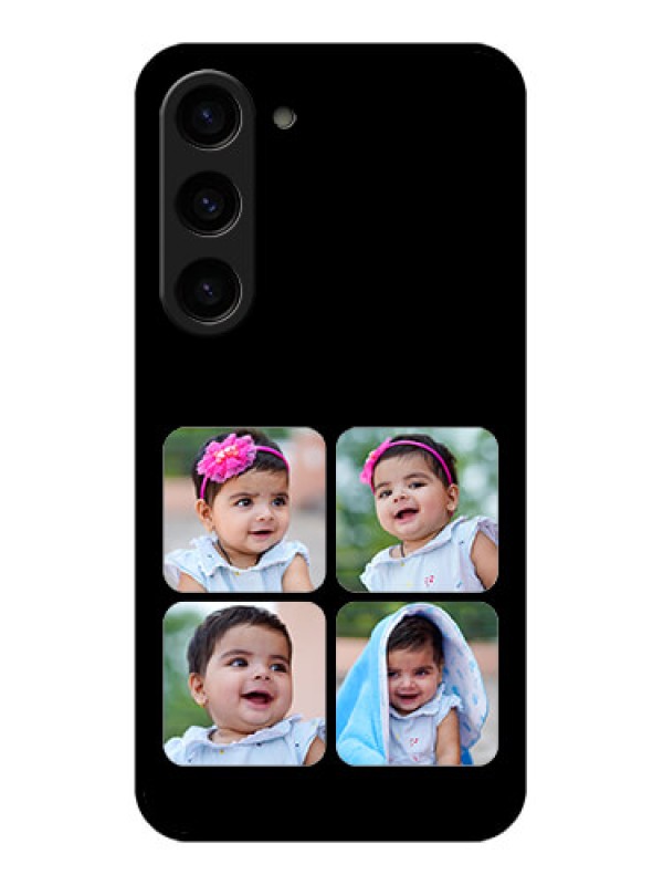 Custom Galaxy S23 5G Photo Printing on Glass Case - Multiple Pictures Design