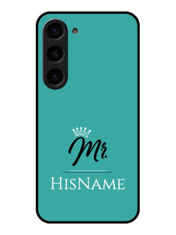 Custom Galaxy S23 5G Custom Glass Phone Case Mr with Name
