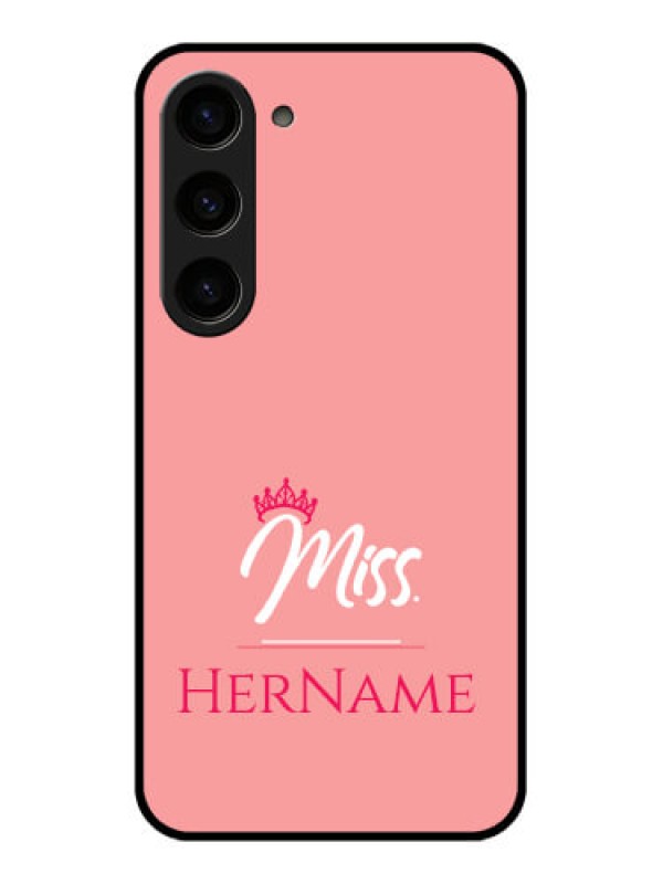 Custom Galaxy S23 5G Custom Glass Phone Case Mrs with Name
