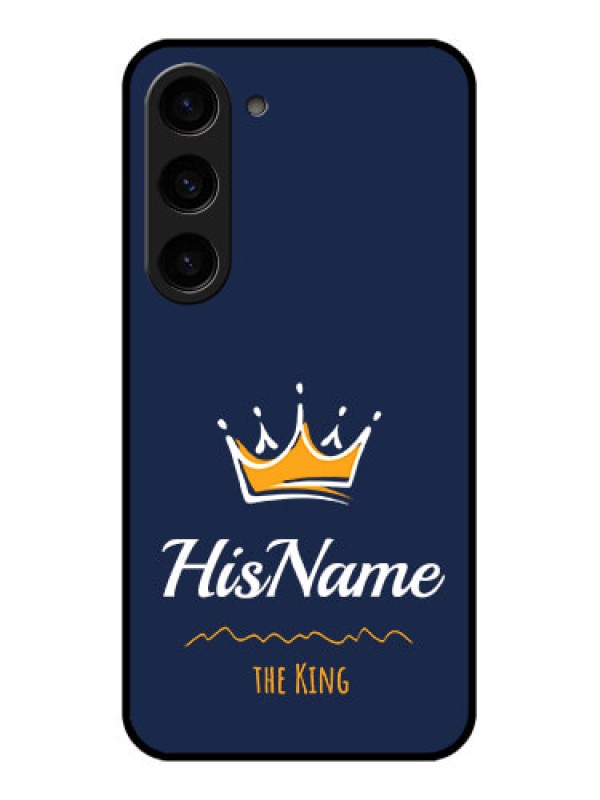 Custom Galaxy S23 5G Glass Phone Case King with Name