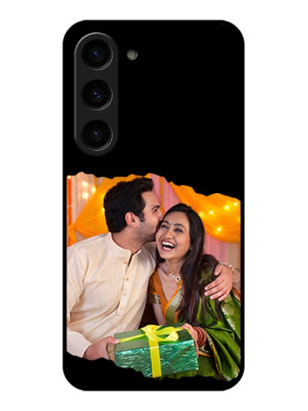 Custom Galaxy S23 5G Custom Glass Phone Case - Tear-off Design