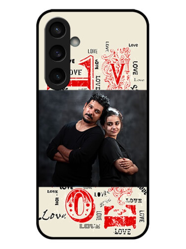 Custom Samsung Galaxy S23 FE 5G Custom Glass Phone Case - Trendy Love Design Case