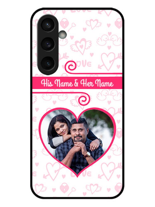 Custom Samsung Galaxy S23 FE 5G Custom Glass Phone Case - Heart Shape Love Design