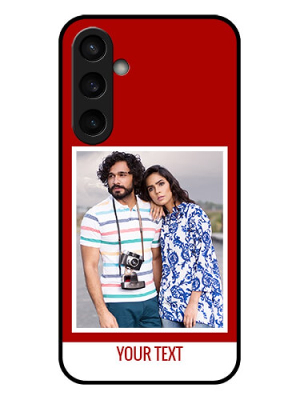 Custom Samsung Galaxy S23 FE 5G Custom Glass Phone Case - Red Color Design