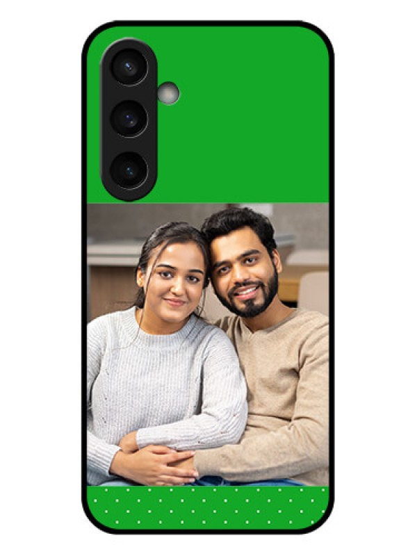 Custom Samsung Galaxy S23 FE 5G Custom Glass Phone Case - Green Pattern Design