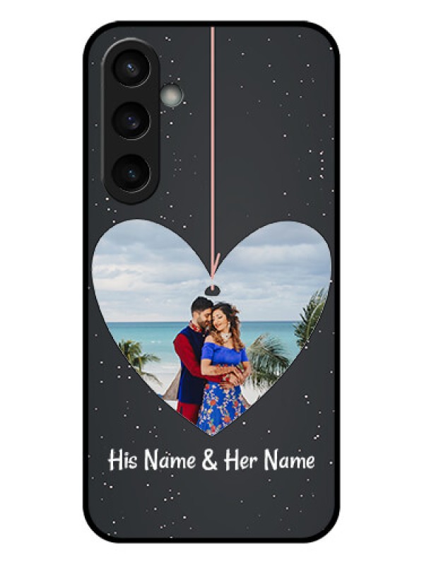 Custom Samsung Galaxy S23 FE 5G Custom Glass Phone Case - Hanging Heart Design