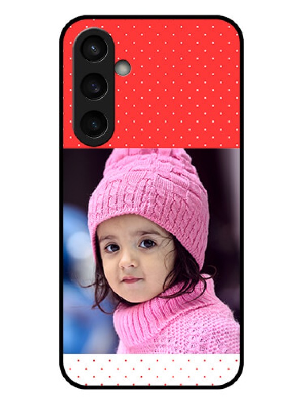 Custom Samsung Galaxy S23 FE 5G Custom Glass Phone Case - Red Pattern Design
