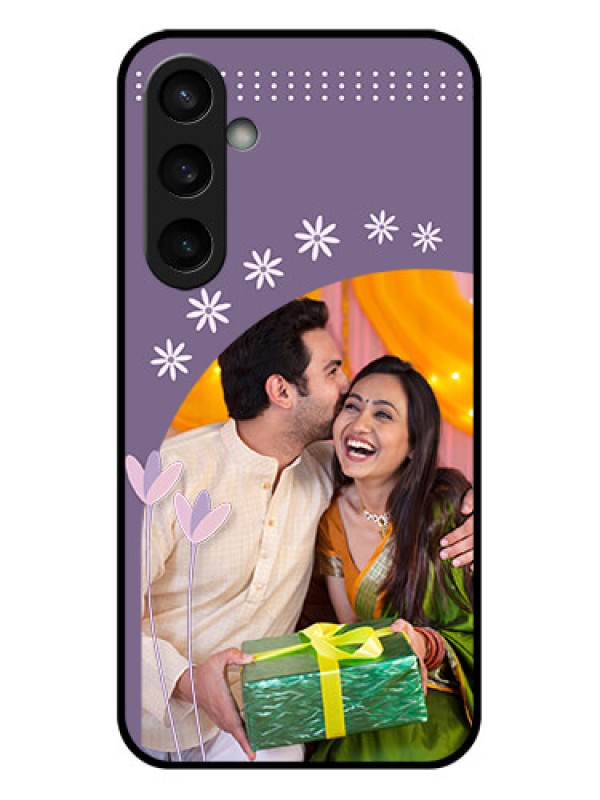 Custom Samsung Galaxy S23 FE 5G Custom Glass Phone Case - Lavender Flowers Design