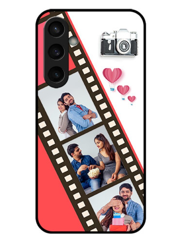 Custom Samsung Galaxy S23 FE 5G Custom Glass Phone Case - 3 Image Holder With Film Reel