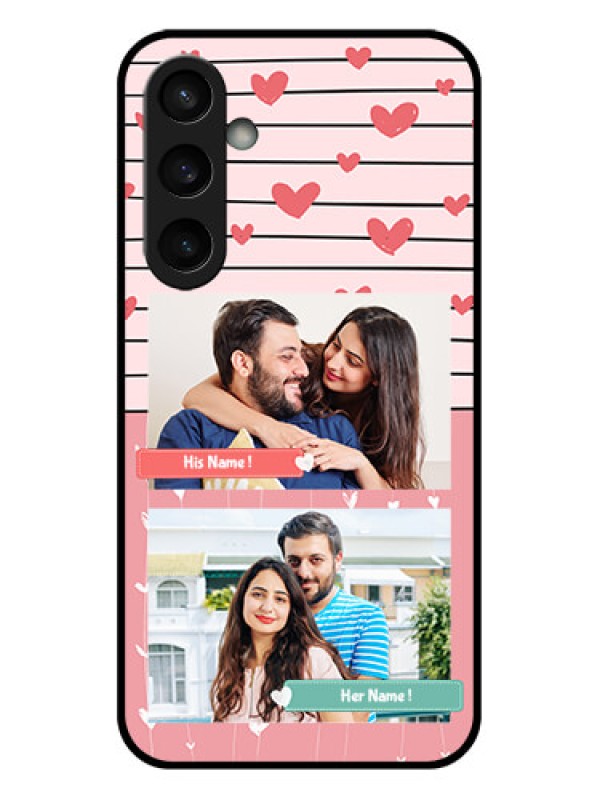 Custom Samsung Galaxy S23 FE 5G Custom Glass Phone Case - Photo With Heart Design