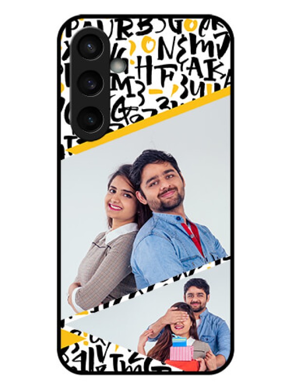 Custom Samsung Galaxy S23 FE 5G Custom Glass Phone Case - Letters Pattern Design