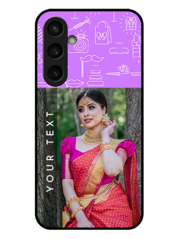 Custom Samsung Galaxy S23 FE 5G Custom Glass Phone Case - Birthday Icons Design