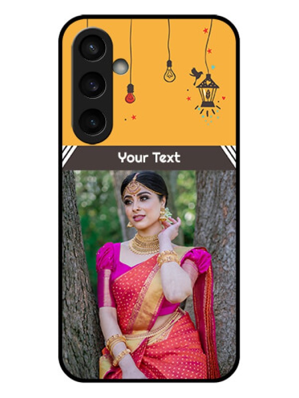 Custom Samsung Galaxy S23 FE 5G Custom Glass Phone Case - With Family Picture And Icons
