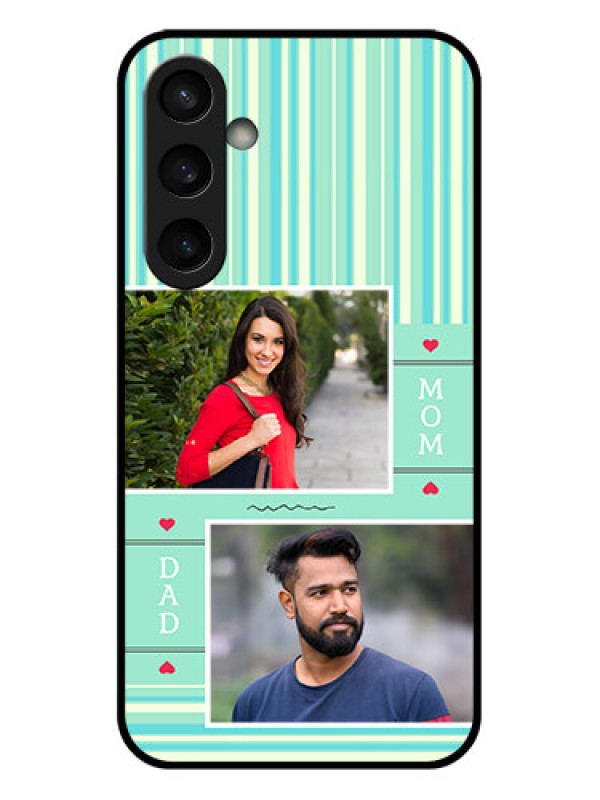 Custom Samsung Galaxy S23 FE 5G Custom Glass Phone Case - Mom & Dad Pic Design