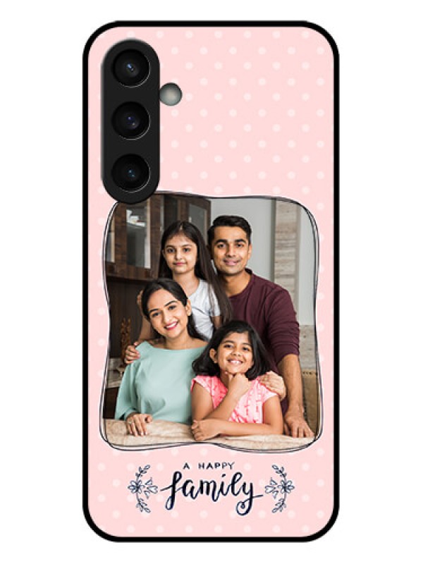 Custom Samsung Galaxy S23 FE 5G Custom Glass Phone Case - Family With Dots Design