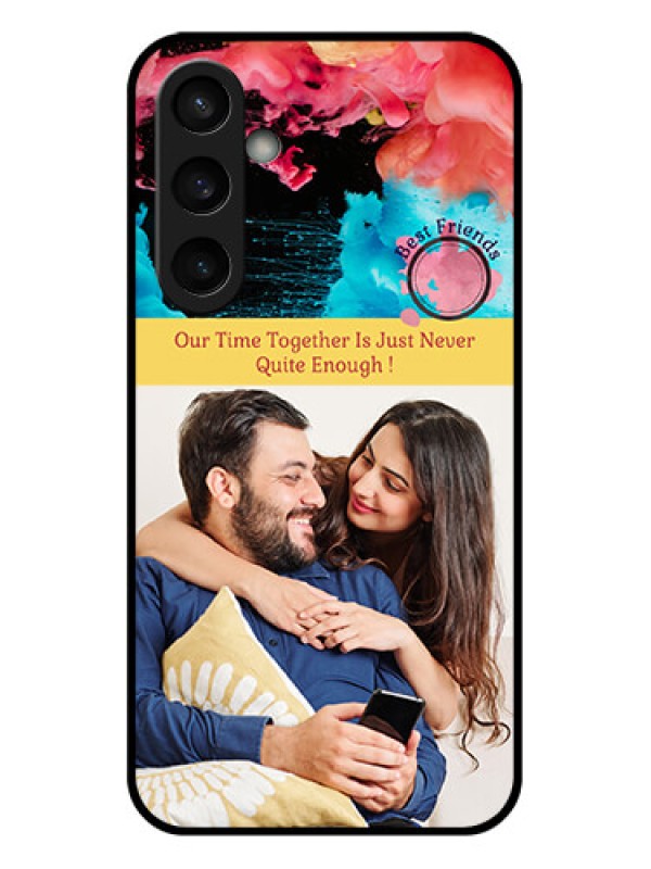 Custom Samsung Galaxy S23 FE 5G Custom Glass Phone Case - Quote With Acrylic Painting Design