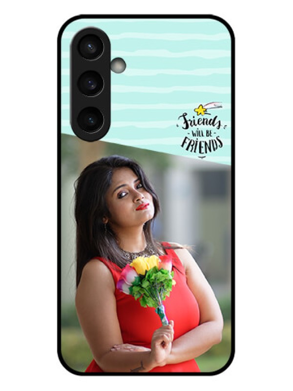 Custom Samsung Galaxy S23 FE 5G Custom Glass Phone Case - Friends Picture Icon Design