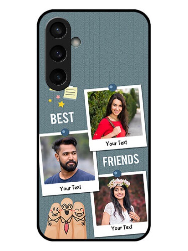 Custom Samsung Galaxy S23 FE 5G Custom Glass Phone Case - Sticky Frames And Friendship Design