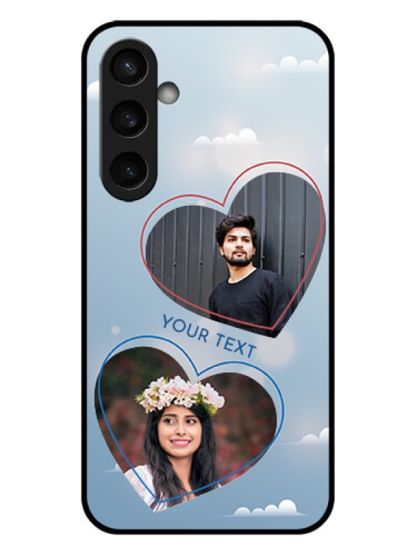 Custom Samsung Galaxy S23 FE 5G Custom Glass Phone Case - Blue Color Couple Design